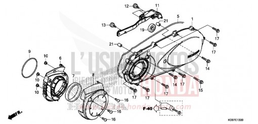 LEFT CRANKCASE COVER NSS300AK de 2019